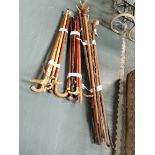 3 x bundles of walking sticks/canes