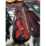 Violin and Bow In Case