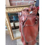 Vintage dunlop golf bag and gilt framed mirrors