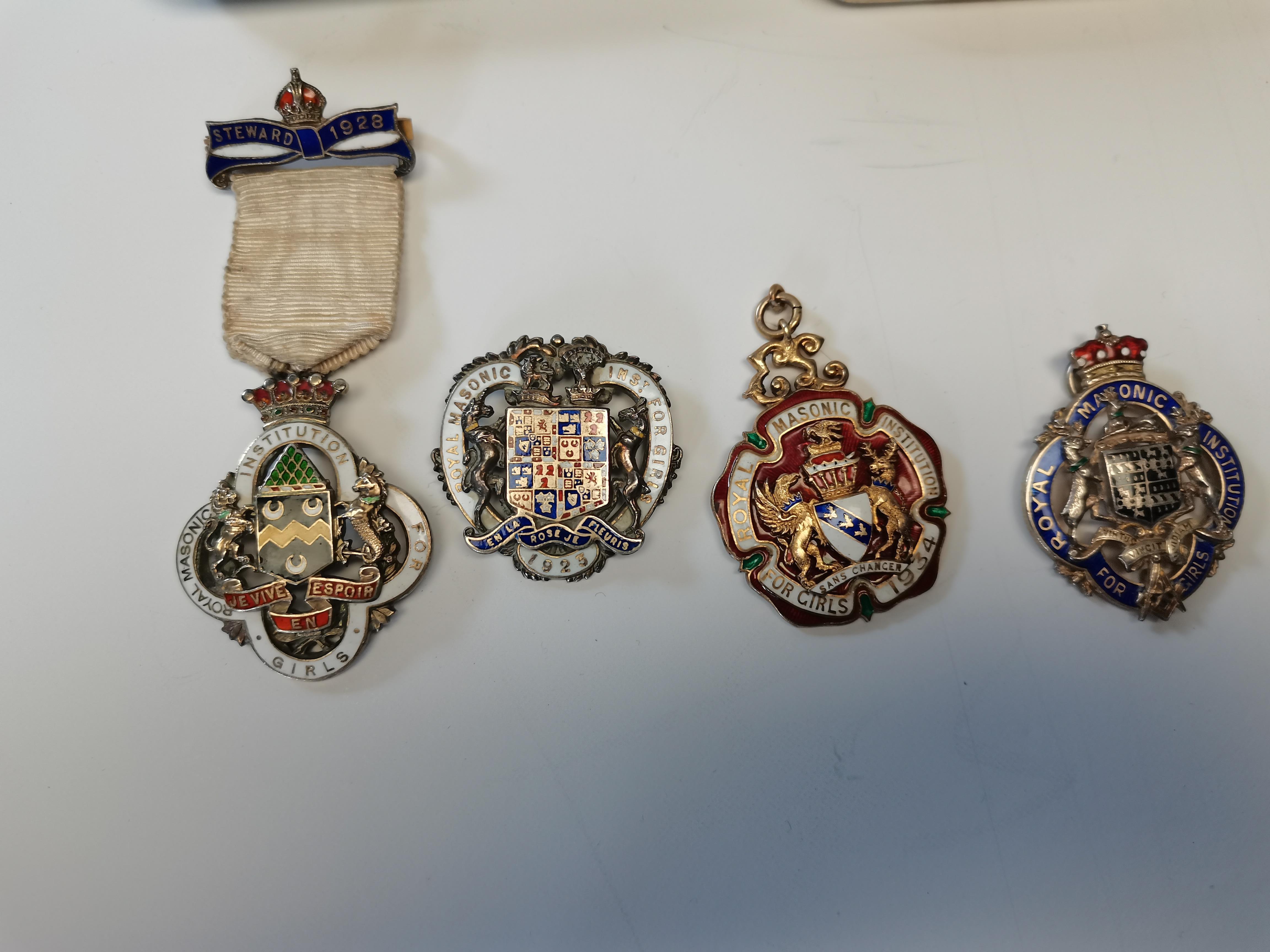 Masonic medals x 4 - Image 2 of 2