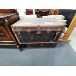 2 x Vintage trunks from the CUNARD WHITE STAR line