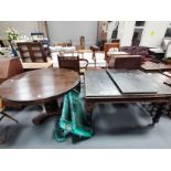 Misc furniture incl cIrcular extending dining tabl