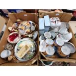 2 x boxes misc items incl retro tea set, Collector