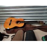 SUZUKI no 1663 Suzuki violin co. Acoustic Guitar and case