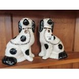 A pair of Staffordshire dogs - Visible crazing