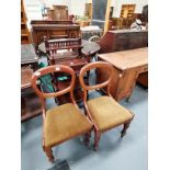 2 x balloon back dining chairs and hall stand