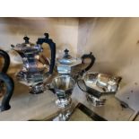 Elegant 3 piece plated coffee set