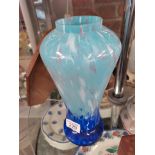 Ruckl & Sons Spatter glass vase c1930 H 28cm