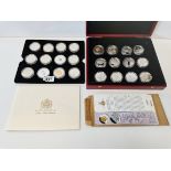 Queen Elizabeth 2nd Golden jubilee collection 24 piece silver coin stench 28g and. 925 silver