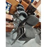 X3 leather and chrome bar stool plus, X6 grey and