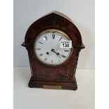 Edwardian mahogany Mantel Clock - D/D to face