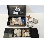 x2 pocket watches, coins and medals