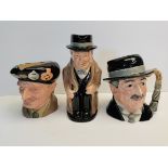 X3 Royal Doulton Toby jugs