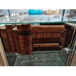 Leather bound books x 15