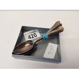 Sheffield silver tea spoons x 96g