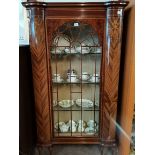 Antique inlaid display cabinet. 1.75m high good co