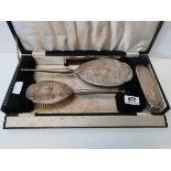 Silver dressing table set in presentation box