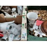 3 x boxes misc items incl retro coffee set, teddy