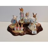 X1 Base and x6 Beatrix potter figures (1 as found)