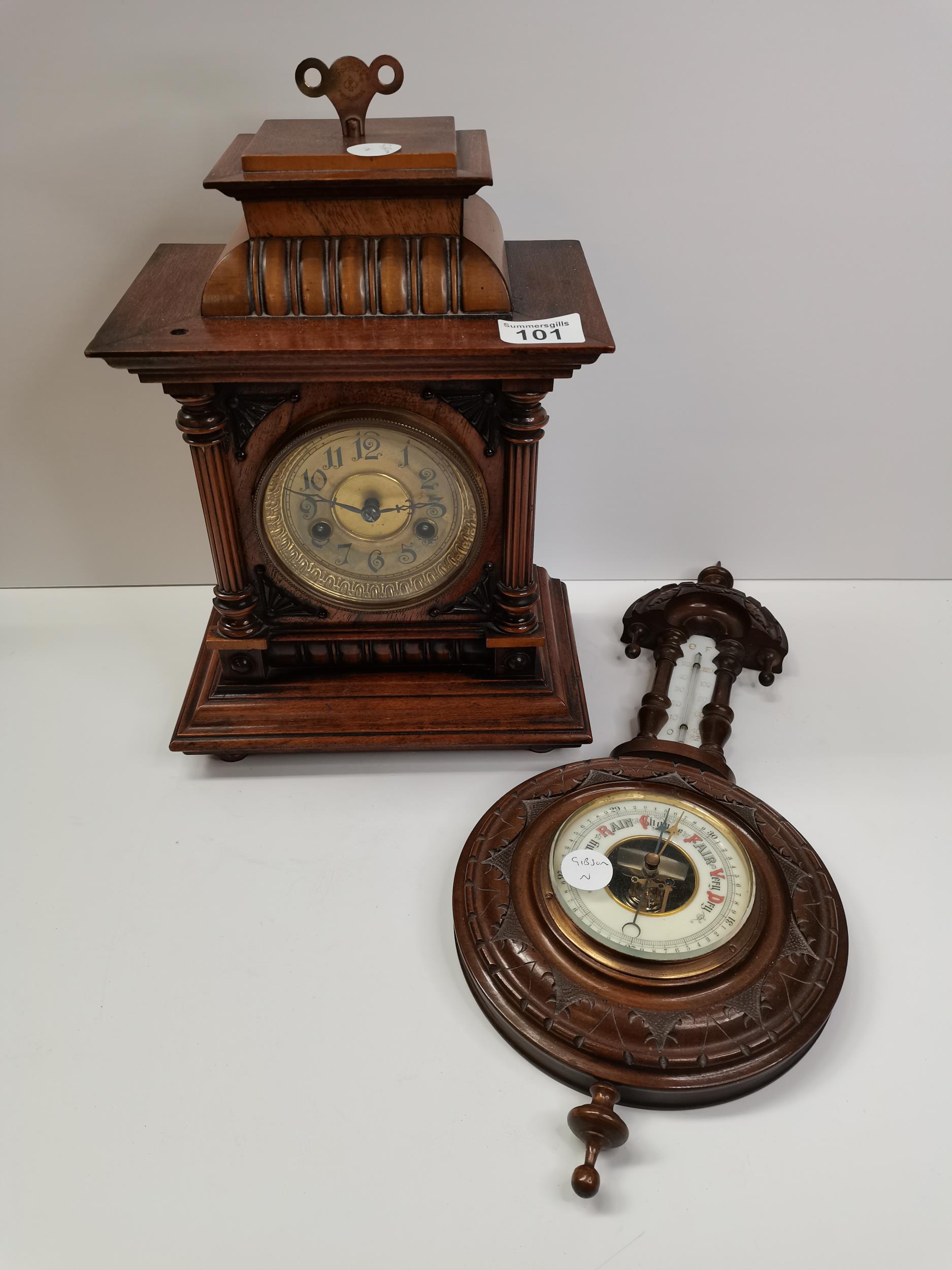 Barometer and Mantle Clock