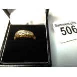 18ct Gold 5 stone diamond ring