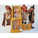4 x 1920s Pelham Puppets (1 in original box)