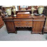 Antique mahogany sideboard with decorative carving 1.9m London in good condition