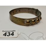 Antique brass dog collar