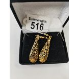 A pair of continental gold style earrings