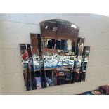 Art Deco fan frameless Mirror