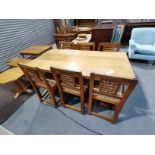 Mouseman adzed Dining Table