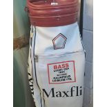 Maxfli 1991 Golf bag plus Large Painting of a Ship Signed Huxley