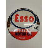 Original Esso extra oil metal sign