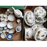 Box of Royal Worcester Evesham Ware plus others
