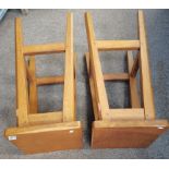 A pair of Rabbitman Peter Heap bar stools 65cm hig