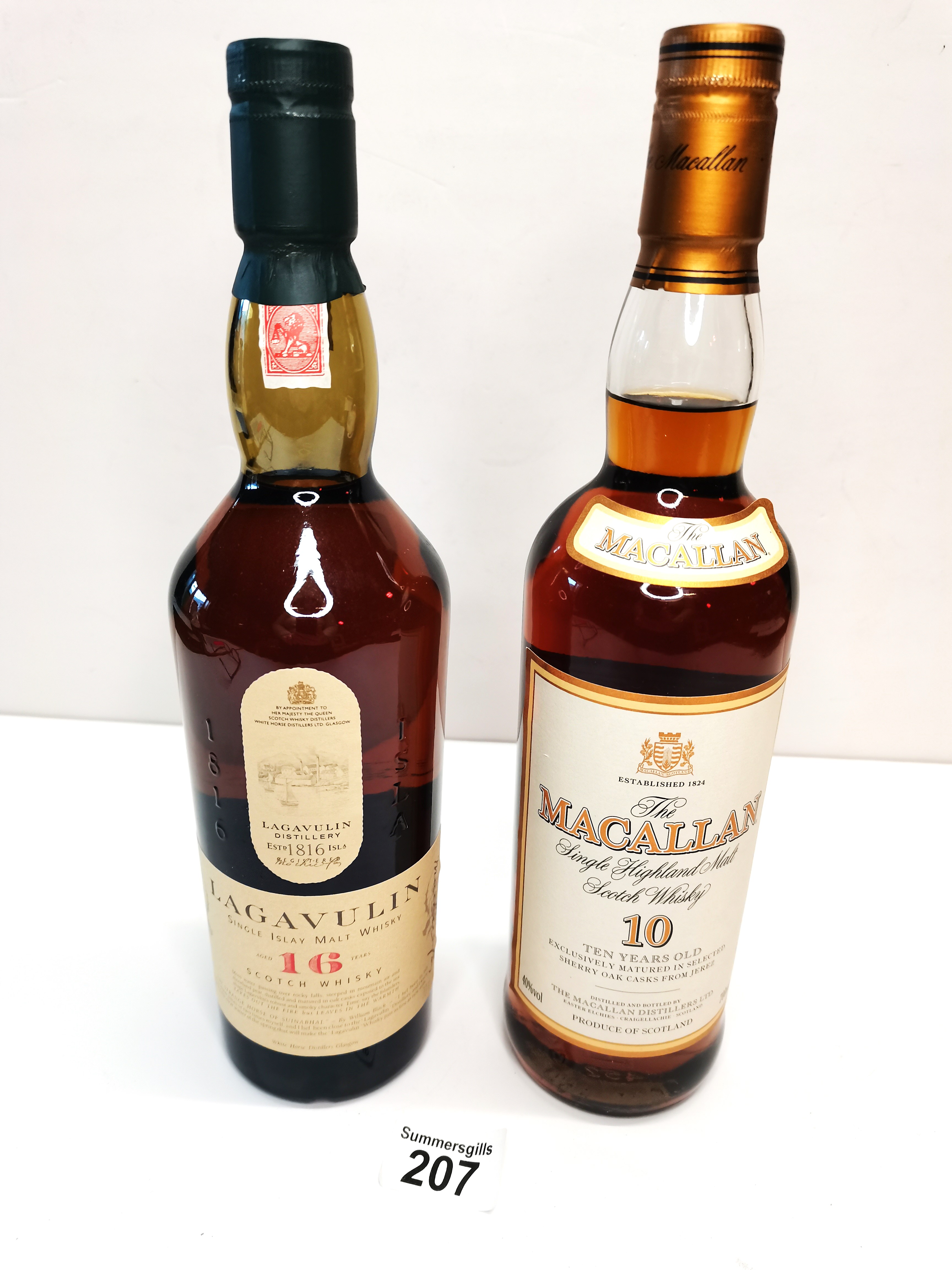 A bottle of Macallan Single Highland Malt Scotch Whisky - 10 year old