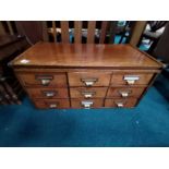 Antique Oak Stationery/filing cabinet