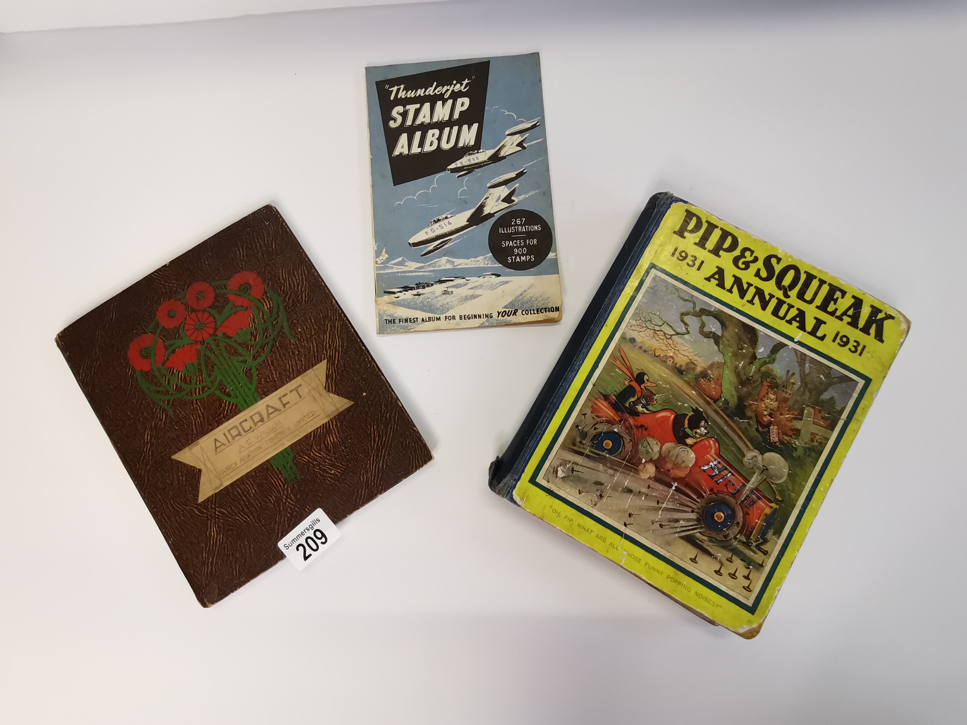 Stamp album, Cigarette cards and 1931 annual