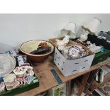 6 Boxes of Miscellaneous to Include a large Collection of "Masons" Dinnerware and Other