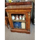 Antique dwarf wall cabinet with guilt and marquetry decoration on good condition w 55 h 2.5