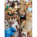 3 Boxes Containing 17 teddys and other soft animals