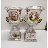 A Pair of continental vases - good condition