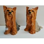 x2 Beswick Yorkshire Terrier dogs