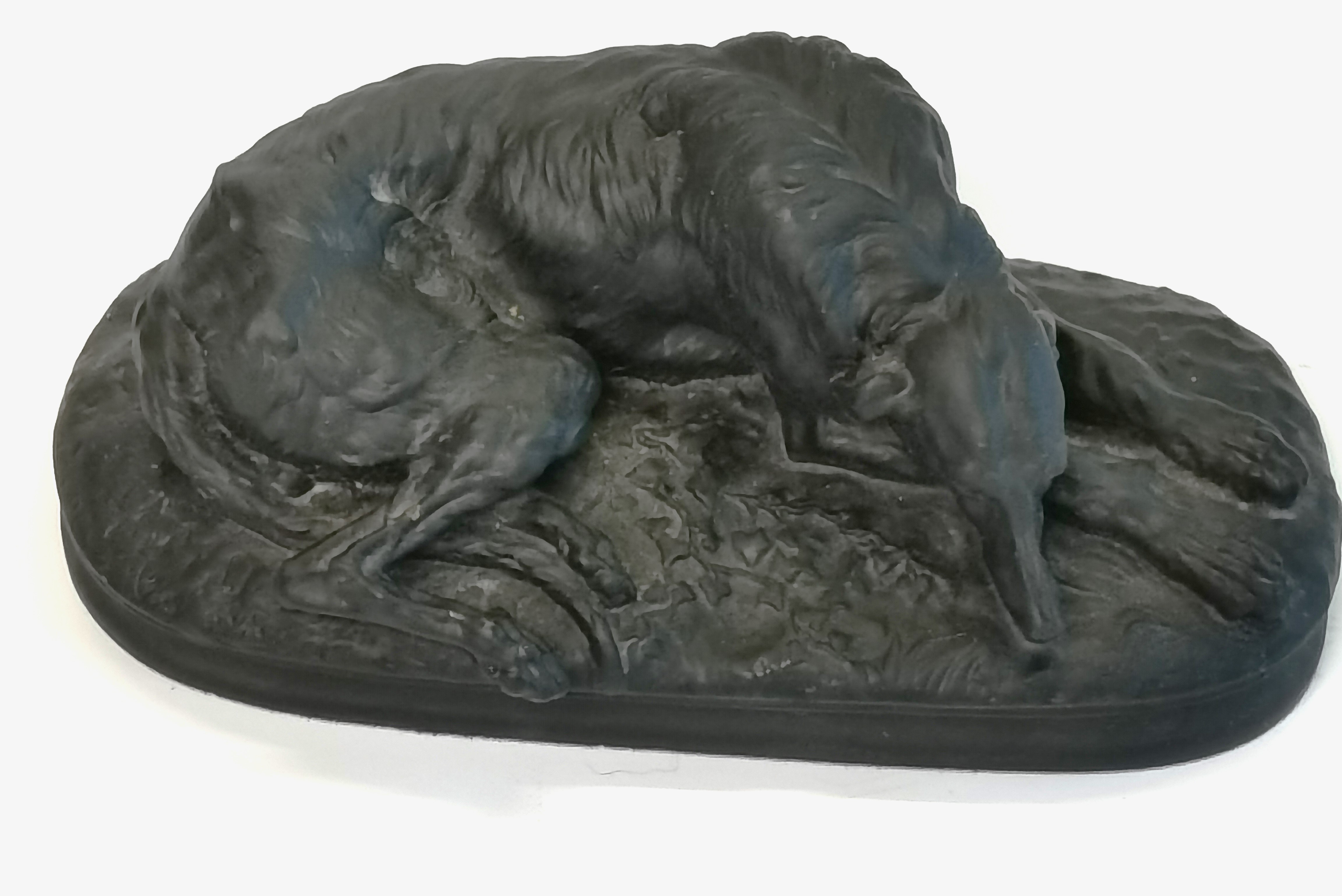 Bronze figure of Greyhound