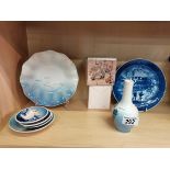 A collection of Royal Copenhagen items incl, plates, flower vase, bowl and Christmas plates etc