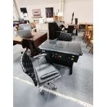 Retro table top gaming machine voyager with 2 swivel chairs with 34 games Space Invaders etc