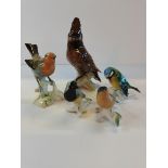 x5 Karl Ens figurines of various birds. Excellent condition