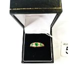 Gold and Emerald ring 2grams size T