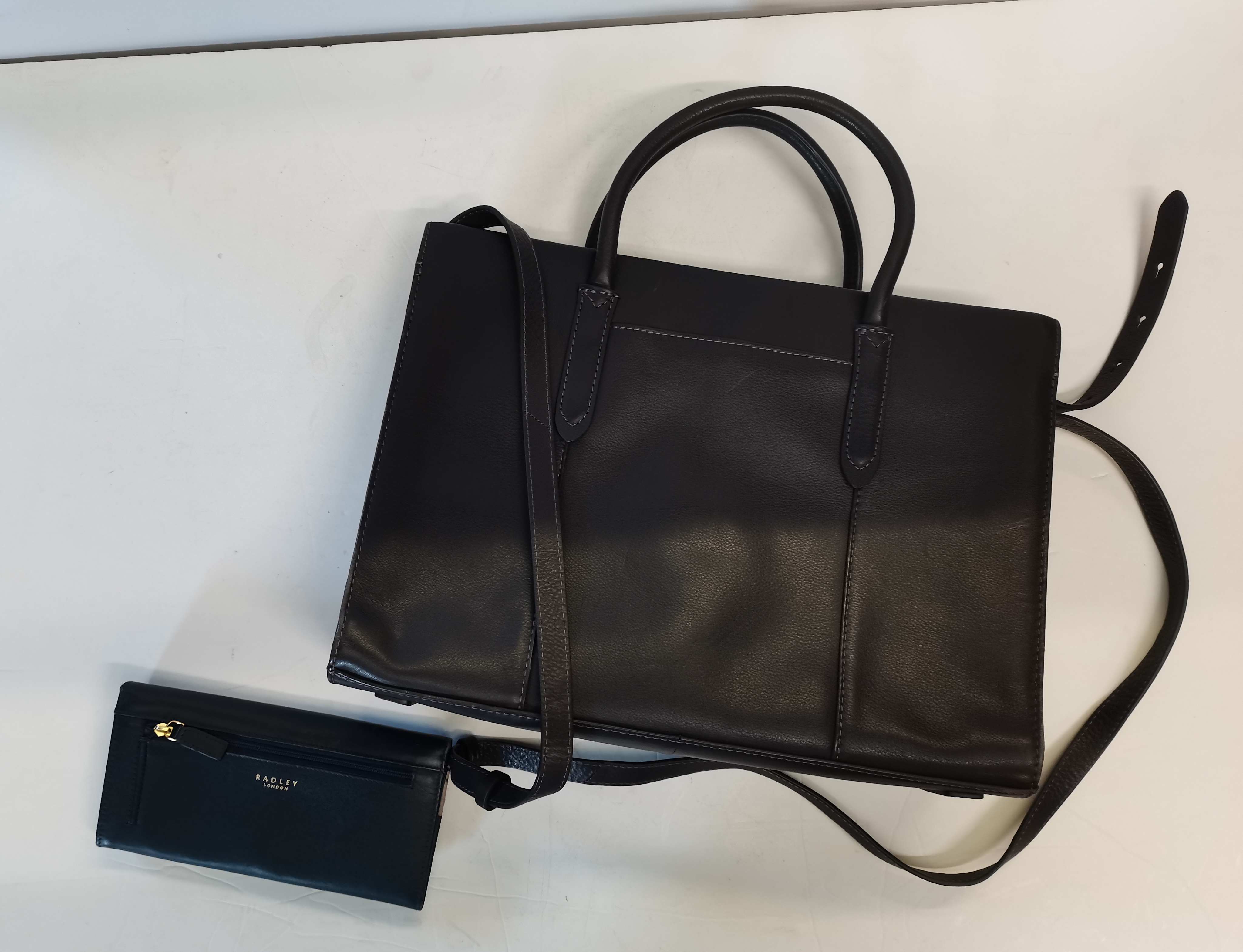 Dark brown / Indigo Radley handbag with dust bag - Image 2 of 2