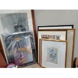 8 Pictures/Prints In Frames